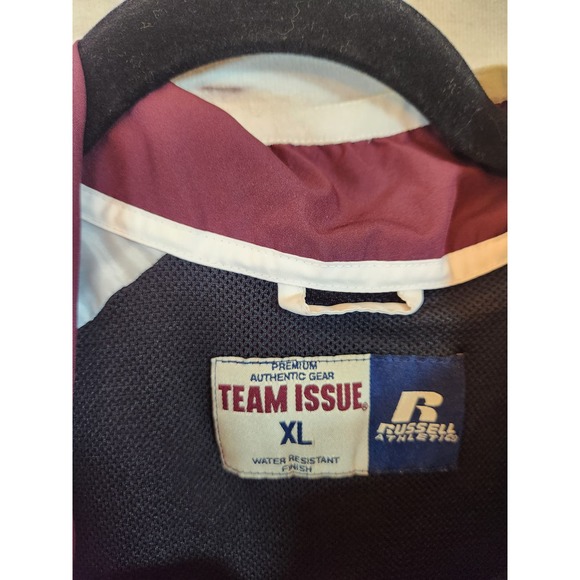 Russell Athletic Men's White Red Long Sleeve Full Zip Windbreaker Jacket Sz XL - Picture 4 of 7